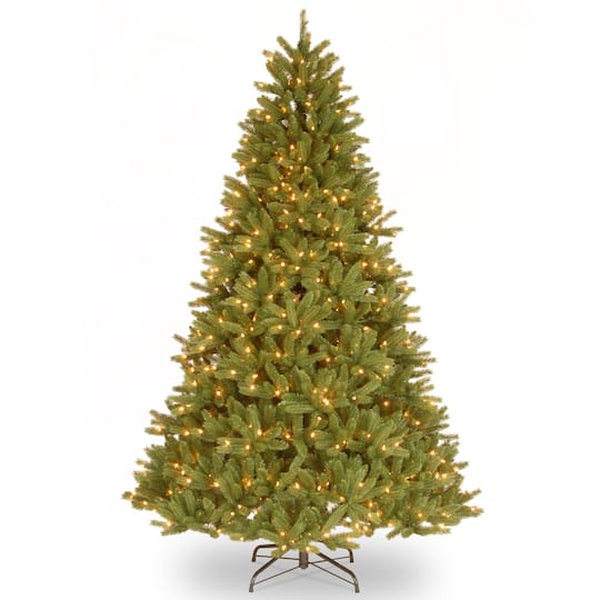 7.5Ft Pre-Lit Feel Real® Grande Fir Medium Tree, Clear Lights By National Tree Company in Green | 7.5 ft | Michaels®